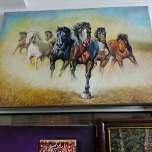 Horses oil painting