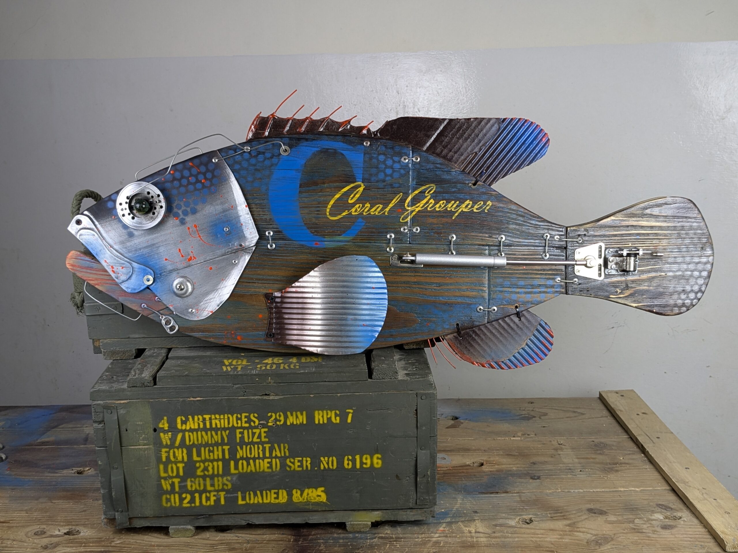 This is my recent artwork the cyborg fish wall art