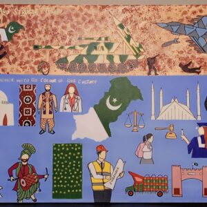 Pakistan Culture Diversity (Struggle Of Making Pakistan ) 4 Province Handmade Painting
