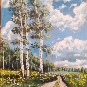 🌳 Beautiful Landscape Painting | 🌤️ Handmade Nature Wall Art for Sale in Pakistan