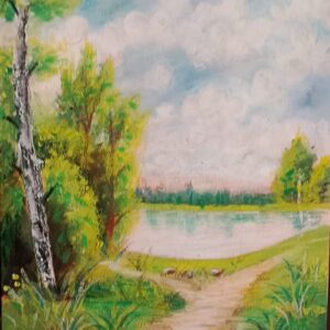 HD Oil Landscape Painting – 12x18 inches | Handmade Wall Art for home decoration