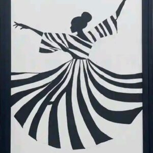 🖤 Black & White Dancer Wall Art | ✨ Framed Modern Canvas Sheet Artwork for Home Decor