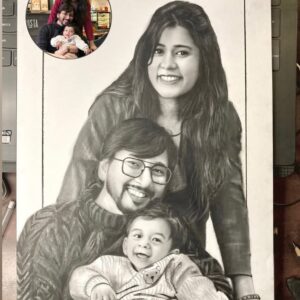 👨👩👧👦 Custom Family Portrait from Photo | 🎁 Handmade Family Gift for Birthday & Special Memories