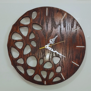 Wooden Wall Clock - Round Pebble (13 inch Round)