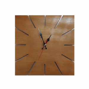 Wooden Wall Clock - Modern Design (13 Inch Square)